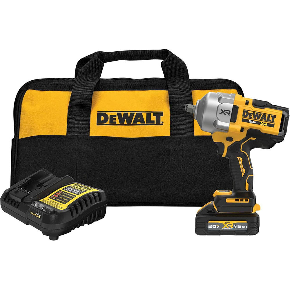 DEWALT DCF961GP1 20V MAX XR Brushless 1/2 Inch High Torque Impact Wrench Kit with Hog Ring Anvil