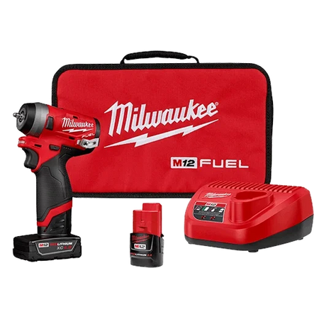 Milwaukee 2552-22 M12 FUEL 1/4 in. Stubby Impact Wrench Kit