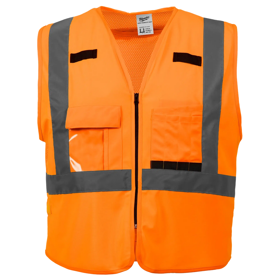 Milwaukee 48-73-5033 Class 2 High Visibility Orange Safety Vest - 2XL/3XL