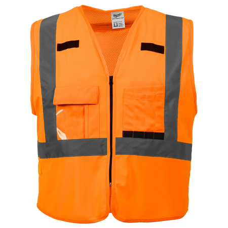 Milwaukee 48-73-5034 Class 2 High Visibility Orange Safety Vest - 4XL/5XL