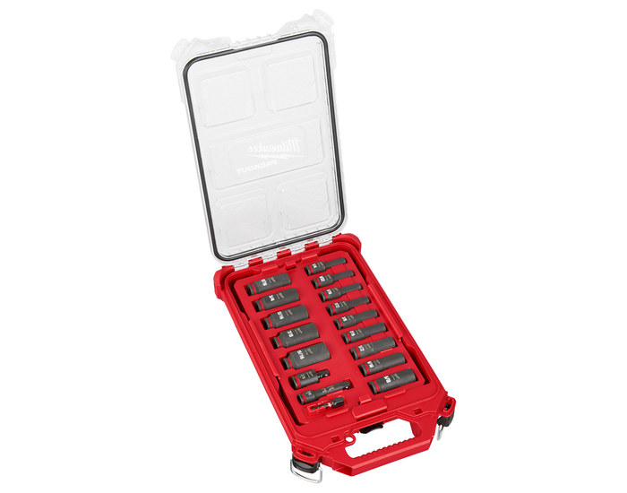 Milwaukee 49-66-6800 SHOCKWAVE Impact Duty 6 Point Socket Set – 3/8 in Drive – 17 Piece