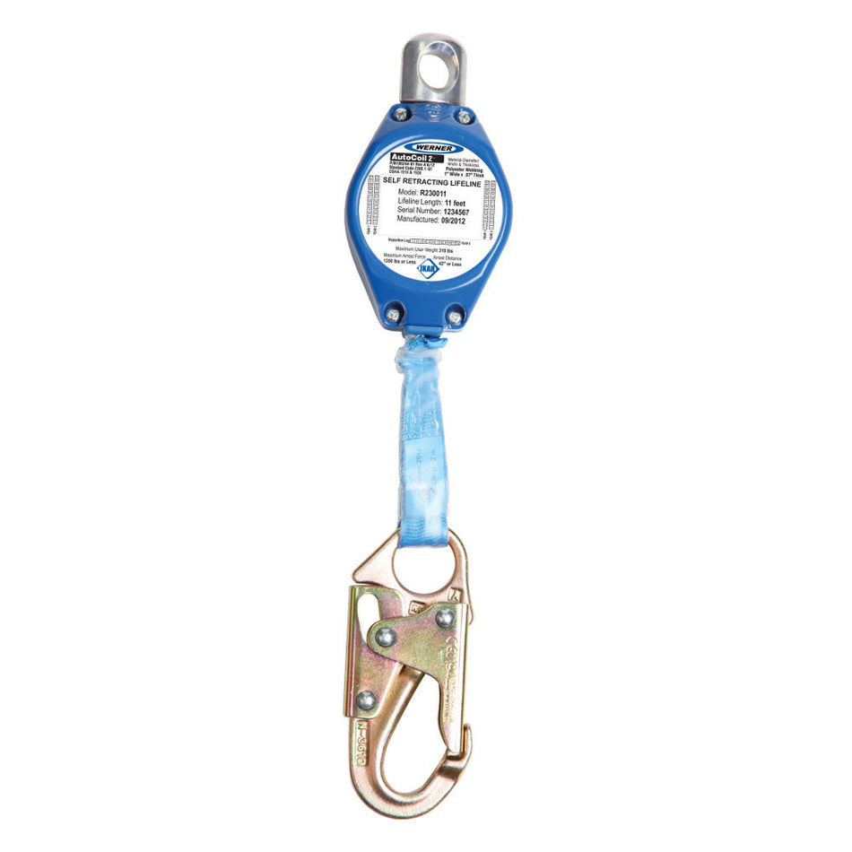 Werner R230011 AutoCoil 2 11ft Web Self Retracting Lifeline