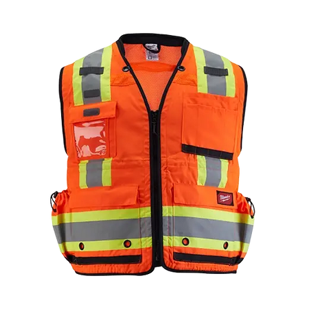 Milwaukee 48-73-5167 Class 2 Surveyor's High Visibility Orange Safety Vest 2XL/3XL