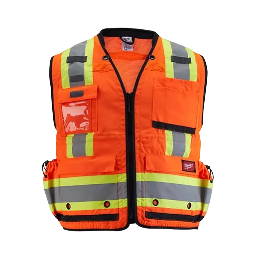 Milwaukee 48-73-5167 Class 2 Surveyor's High Visibility Orange Safety Vest 2XL/3XL