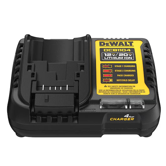DeWalt DCB1104 12V MAX/20V MAX/FLEXVOLT 4A Charger with LED State of Charge Indicator