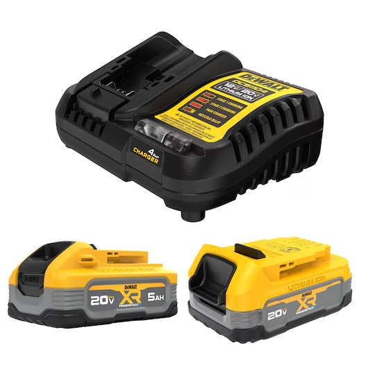 DEWALT DCBP315-2C 20V MAX XR Compact and 5Ah Battery Kit with Charger