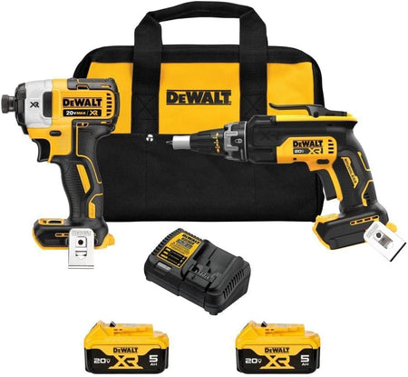 DEWALT DCK268P2 20V MAX XR Drywall Screw Gun and Impact Driver Combo Kit
