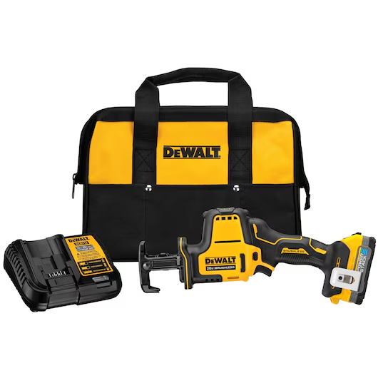 DEWALT DCS369E1 ATOMIC 20V MAX One-Handed Reciprocating Saw Kit with POWERSTACK Battery
