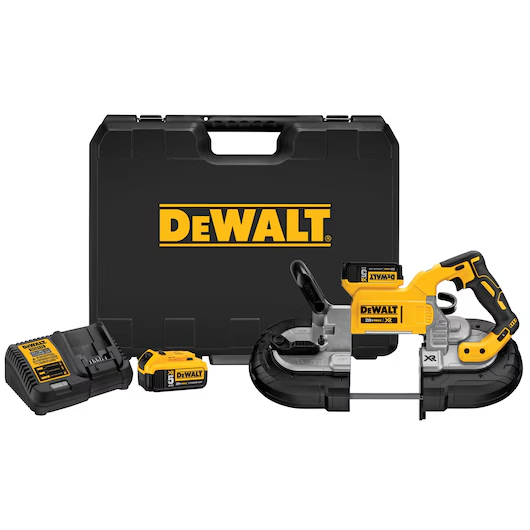 DeWalt DCS374P2 20V MAX XR Brushless Deep Cut Band Saw Kit for Professional Cutting Applications