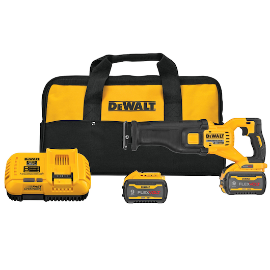 DEWALT DCS389X2 60V MAX Brushless Cordless Reciprocating Saw Kit for Heavy-Duty Cutting Applications