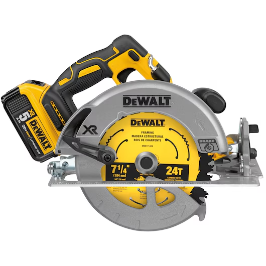 DeWalt DCS570P1 20V MAX XR Brushless 7-1/4 Inch Circular Saw Kit for Professional Cutting Performance