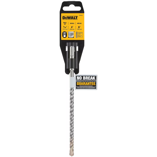DEWALT DW5433 SDS Plus 2 Cutter Drill Bit | 7/16" x 6" | Heavy-Duty Rotary Hammer Bit