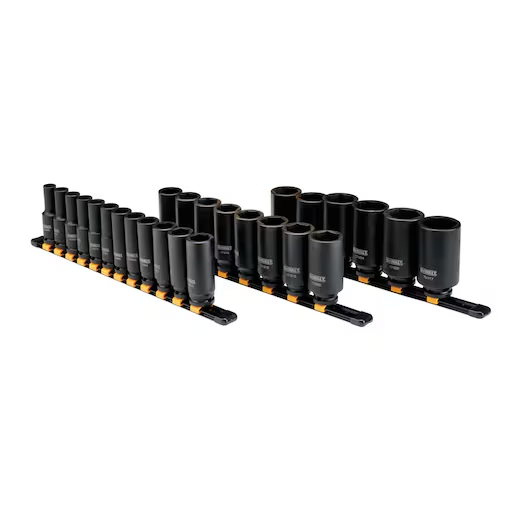 DeWalt DWMT19242 26-Piece 1/2 Inch Drive Deep Metric Impact Socket Set 6-Point for Heavy-Duty Use