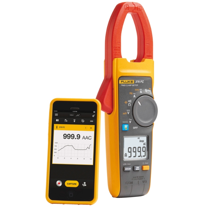 Fluke 376 FC True RMS AC/DC Clamp Meter with iFlex Current Probe image 2