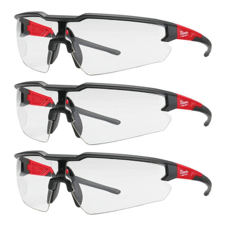 Milwaukee 48-73-2052 3 Pack Safety Glasses Clear Anti-Scratch – ANSI Z87.1 Protective Eyewear