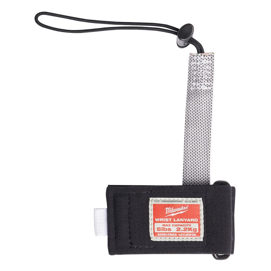 Milwaukee 48-22-8830 5 lb Wrist Lanyard – Adjustable Hook & Loop Drop Prevention Strap