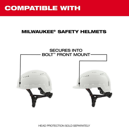Milwaukee 48-73-1416 BOLT Eye Visor Tinted Dual Coat Lens for Safety Helmets image 3