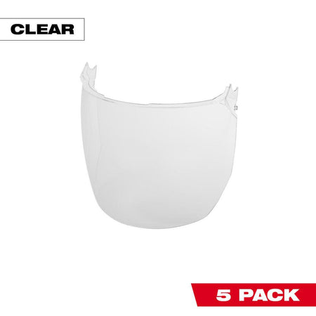 Milwaukee 48-73-1440 5-Pack Clear Face Shield Replacement Lenses for Helmets &amp; Hard Hats