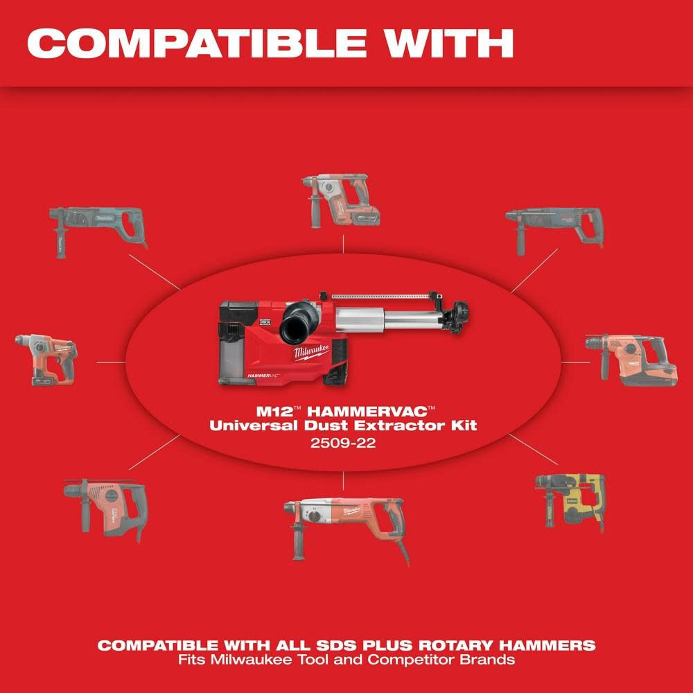 Milwaukee M12 HAMMERVAC Universal Dust Extractor image 2