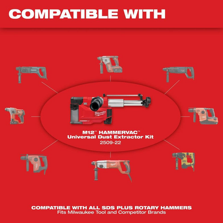 Milwaukee M12 HAMMERVAC Universal Dust Extractor image 2