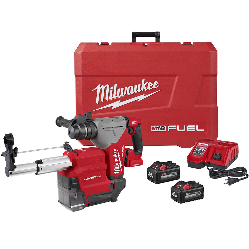 Milwaukee 2915-22DE M18 SDS Plus Rotary Hammer Drill Kit with Dust Extractor