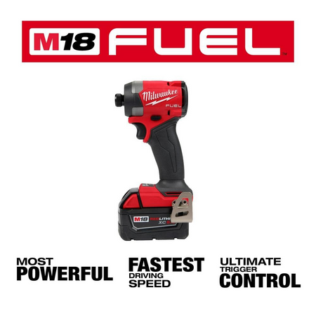 Milwaukee 2953‑22 M18 FUEL 1/4″ Hex Impact Driver Kit Compact High-Speed Cordless Driver image 3
