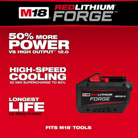 Milwaukee 48-11-1813 M18 REDLITHIUM FORGE HD12.0 Battery Pack image 3