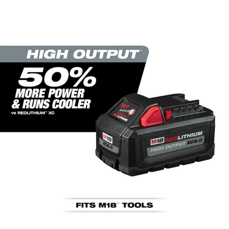 Milwaukee 48‑11‑1862 M18 REDLITHIUM HIGH OUTPUT XC6.0 Battery Pack (2‑Pack) image 3