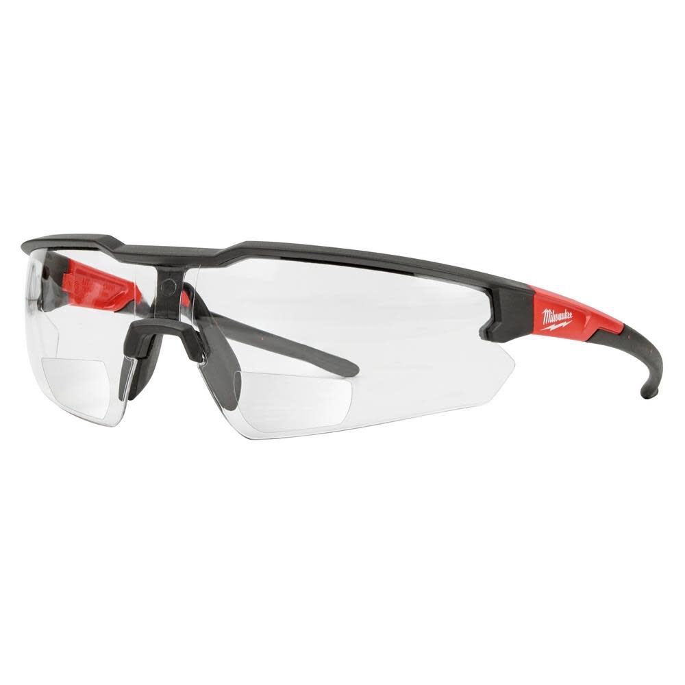 Milwaukee 48-73-2204 Safety Glasses +2.00 Magnified Clear Anti-Scratch Lenses