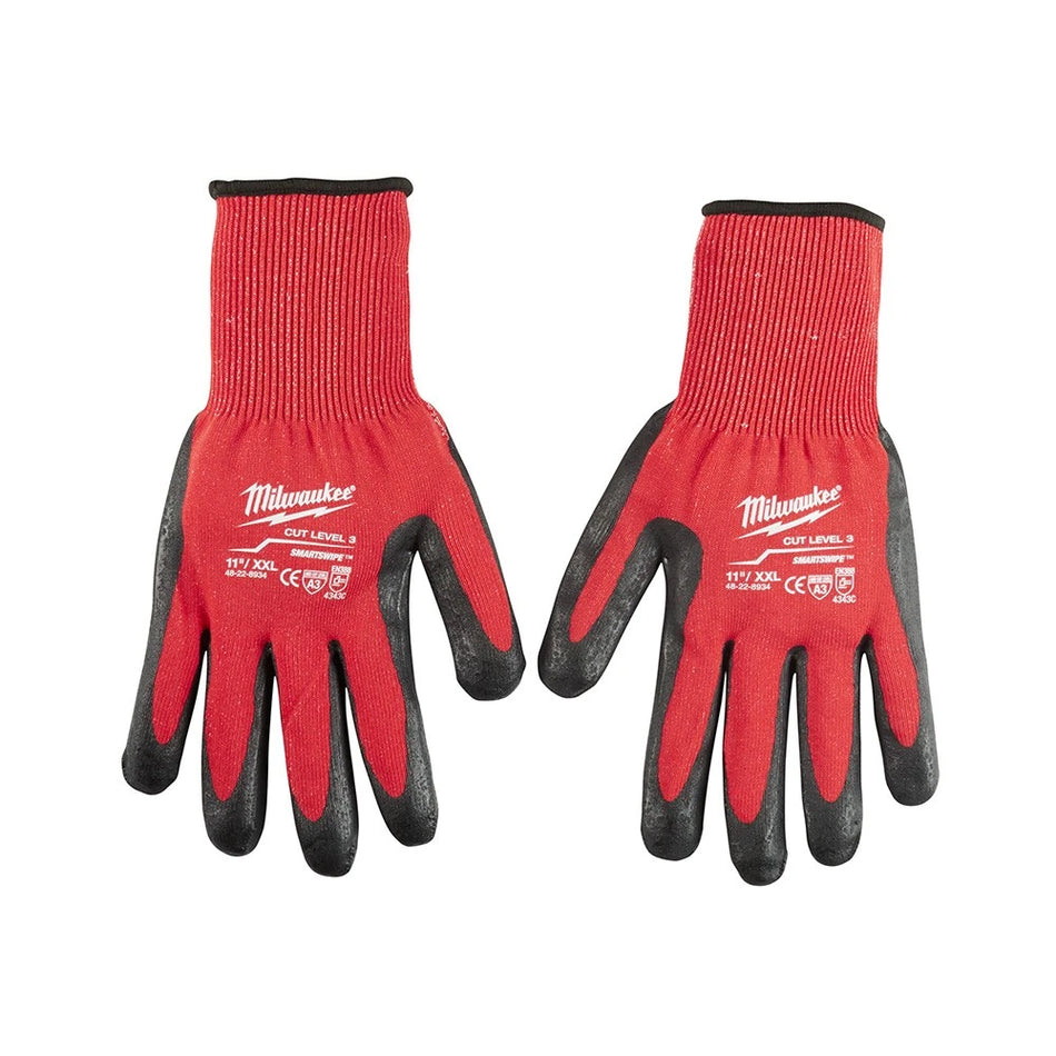 Milwaukee 48-22-8934B  Cut Level 3 Nitrile Dipped Gloves – XXL Pack Of 12 Gloves