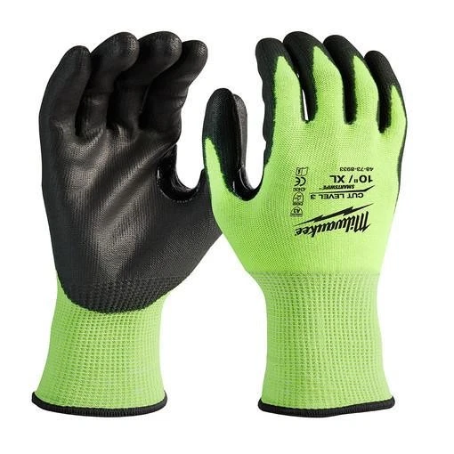 Milwaukee 48-73-8933 Cut Level 3 High Visibility Work Gloves XL