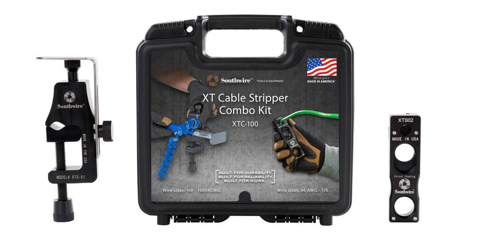 Southwire XTC100 XT Cable Stripper Combo Kit – #6-1000 KCMIL Cable Stripping Tool with Case