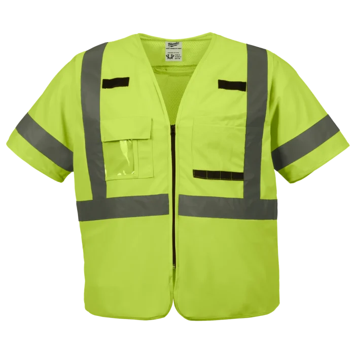 Milwaukee Class 3 High Visibility Yellow Safety Vest - 4XL-5XL ToolKing